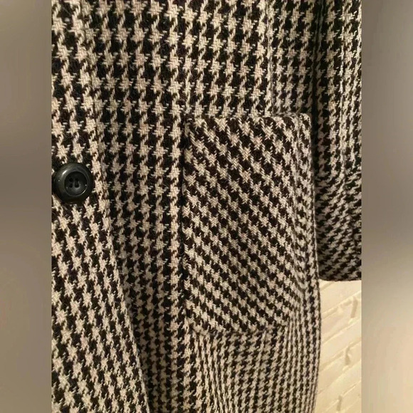 Larry Levine Herringbone Women's Coat Size 6 Black and White Vintage - Picture 9 of 11